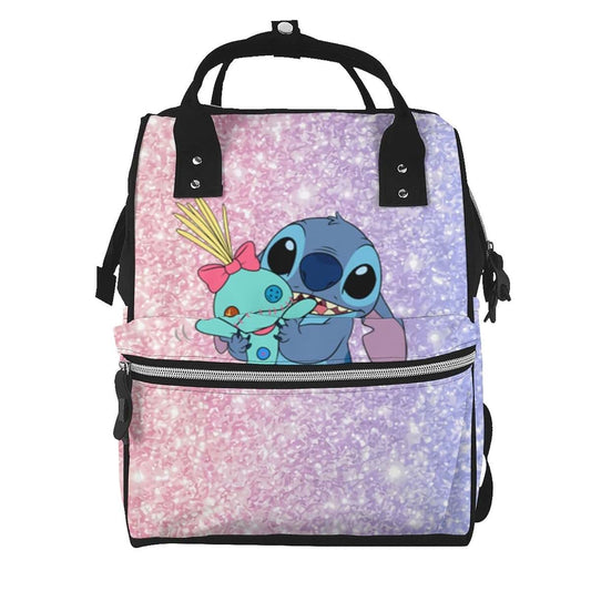 TUIC Gearbest Cartoon Cute Stitch Diaper Bag Backpack For Mom Baby Bags Waterproof Large Capacity Multi-Function