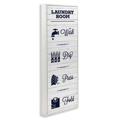Stupell Industries Laundry Room Rustic Sign With Icons