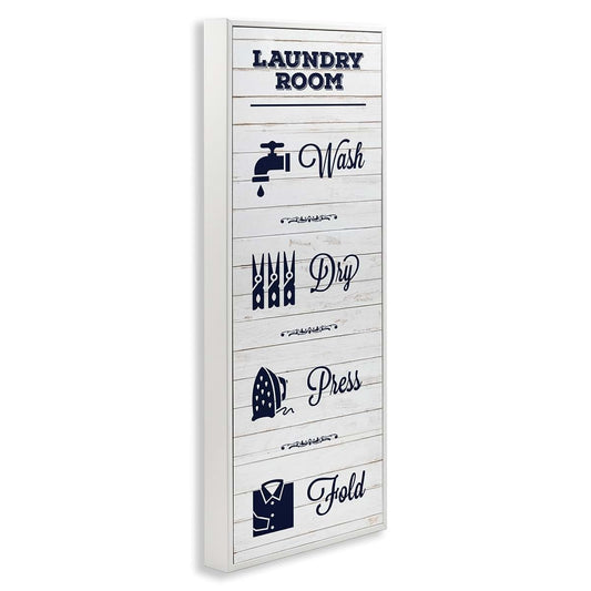 Stupell Industries Laundry Room Rustic Sign With Icons
