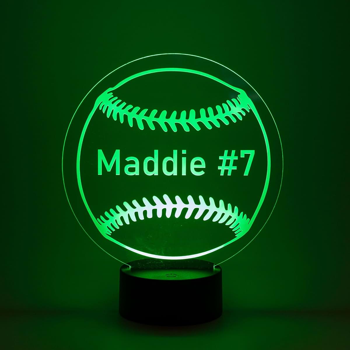 mr.BriteSign Customizable Color Change LED Sign with Premium USA Made Acrylic – Personalized Baseball Design with