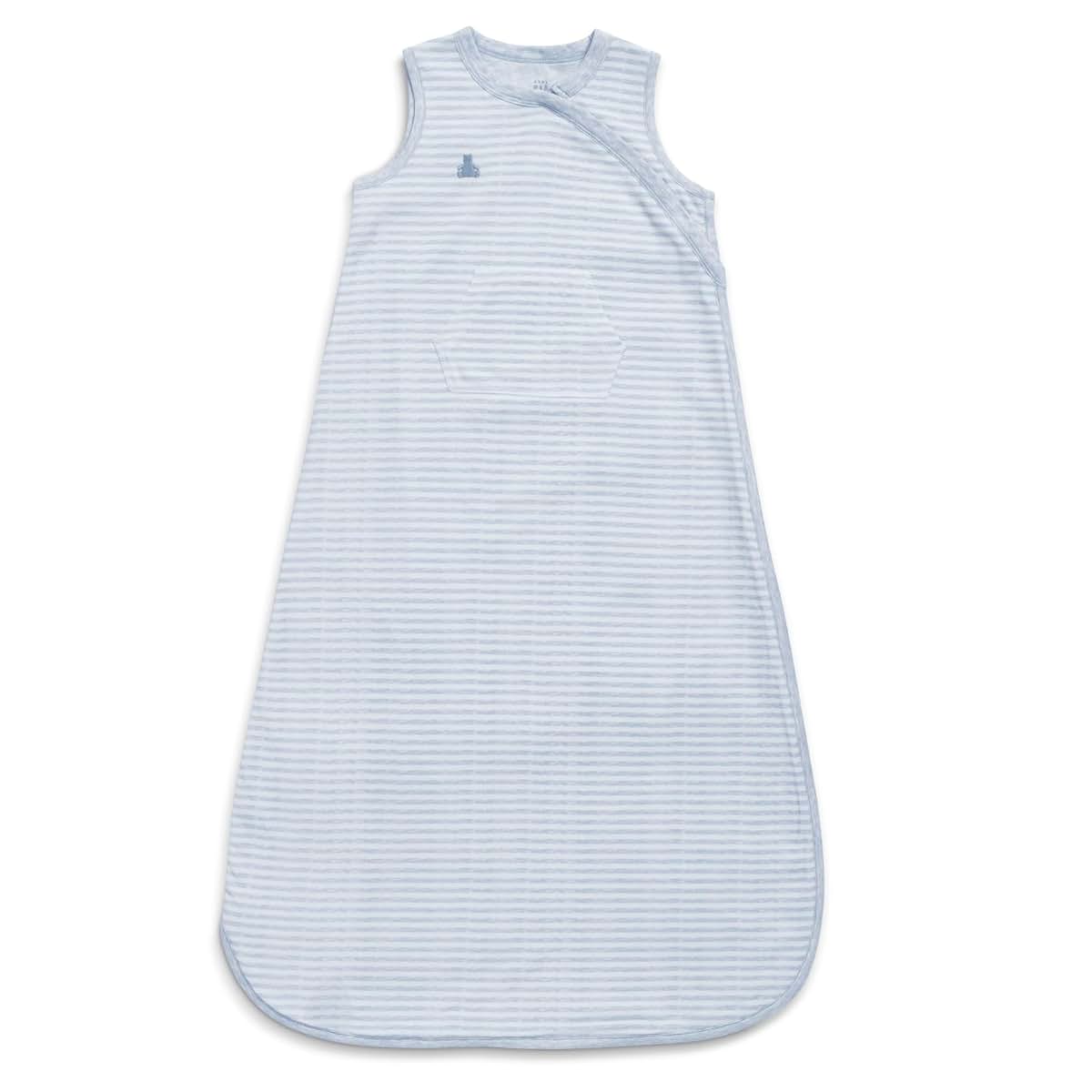 Delta Children babyGap TrueSleep Sleep Sack, 100% Organic Cotton, Large 6-12 Months, Blue Stripe