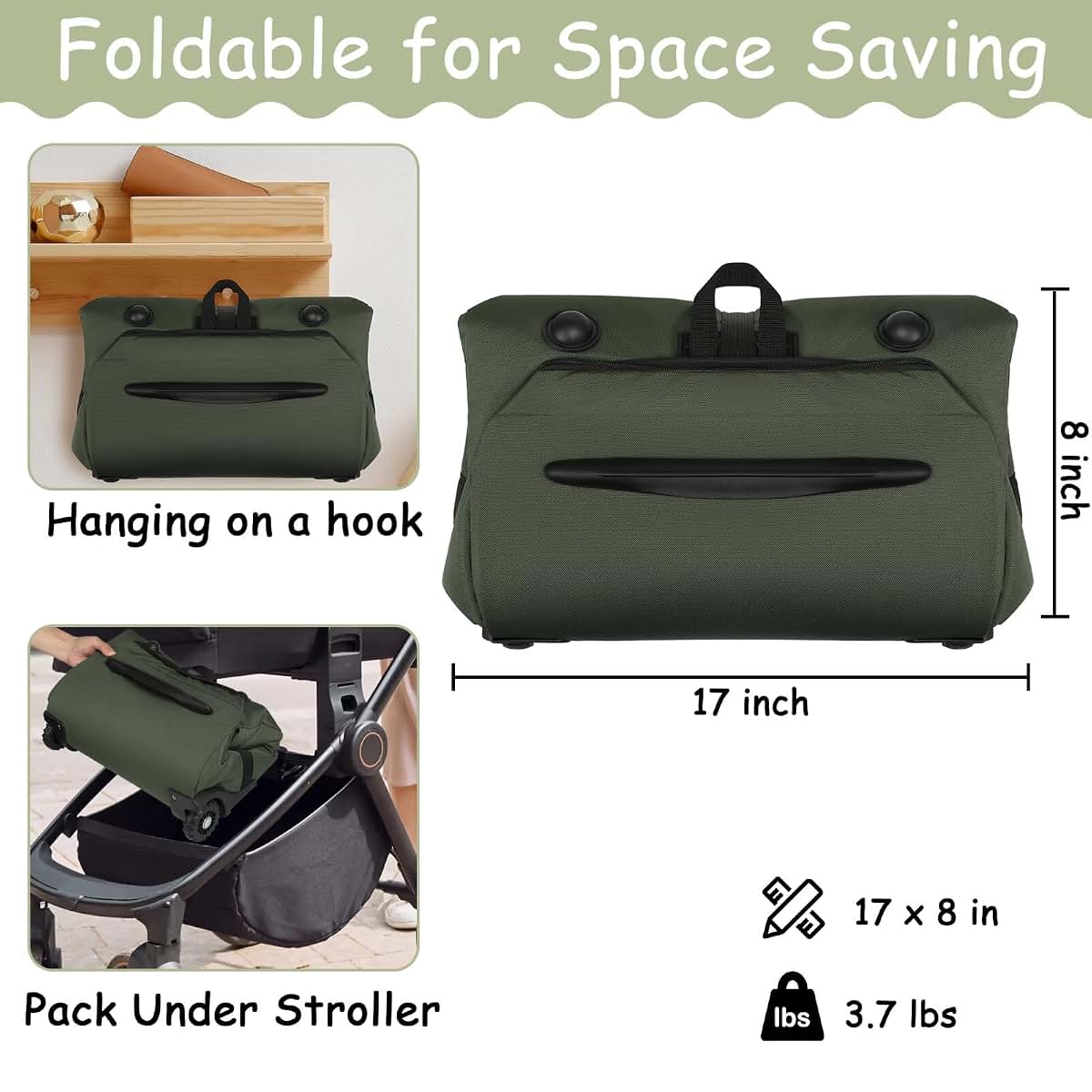 SCTEL Infant Car Seat Travel Bag, Padded with Wheels, 16.73x25.79x21.06 Inch