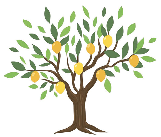 DS Inspirational Decals Lemon Tree Wall Decal - 17" x 20" Multicolored Vinyl Art
