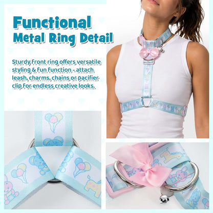 LittleForBig Adjustable Pastel Chest Harness for Festival & Cosplay Wear