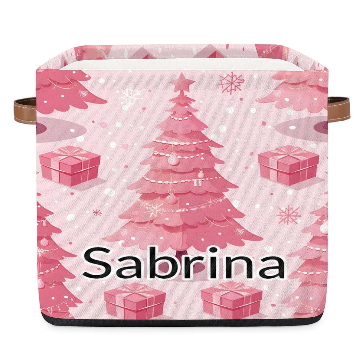 Voloreju Kids Custom Christmas Gifts Storage Basket Organizer with Handles for Boys Girls Personalized Kitchen Storage