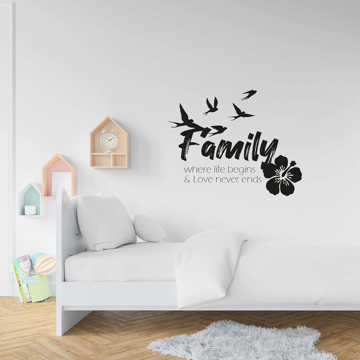 All Things Valuable Family Quote Vinyl Wall Art Decal