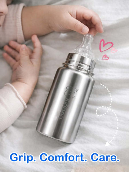 Kidbea Stainless Steel Infant Baby Feeding Bottle, 250 ML (photo 3)