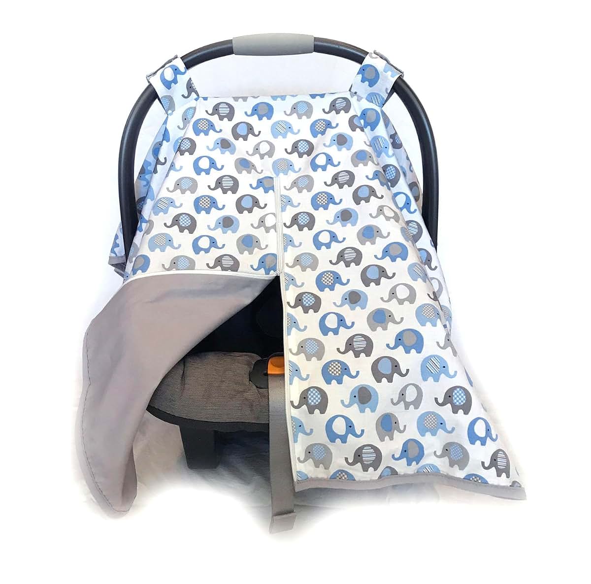 MELKESDE Vera Elephant 100% Breathable Cotton Baby Car Seat Cover