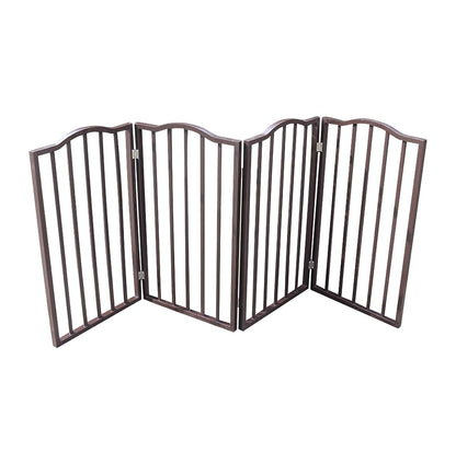 Freestanding Folding Wooden Pet Gate for Doorways and Hallways