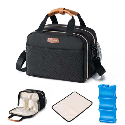 Babeyer Breastmilk Cooler Bag With Ice Pack For 6 Bottles