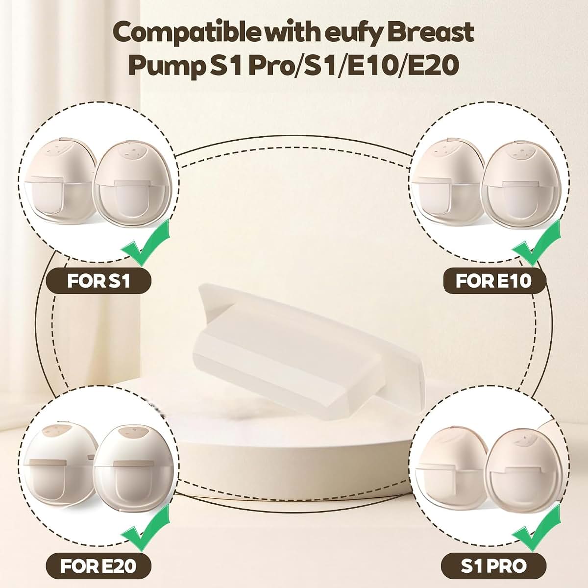 Breast Pump Spout Cap Replacement Kit for eufy Pumps
