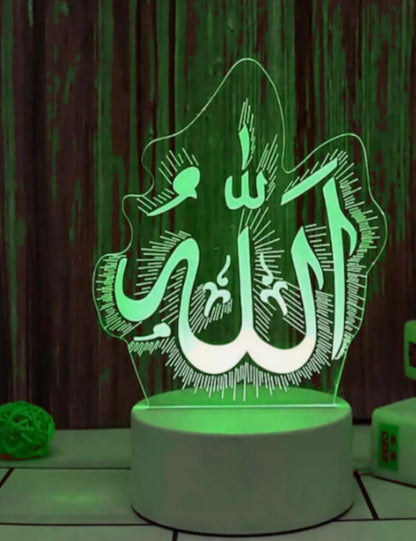 Jinnwell 3D Muslim Allah Night Light With Touch Control