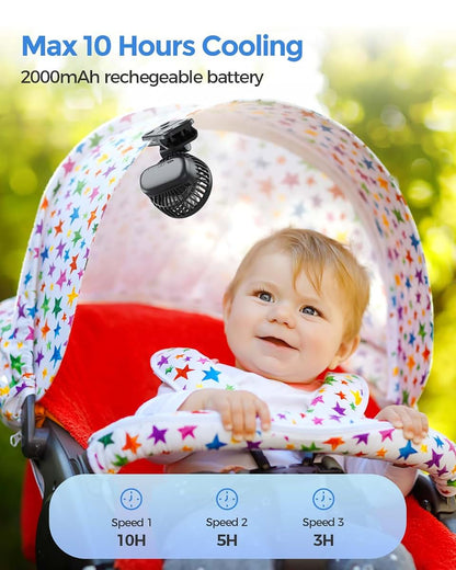 Amacool Mini Fan with Clip for Carriers and Strollers