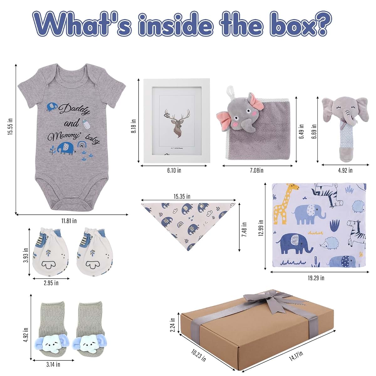 Rieltec Newborn Baby Boy Gift Set With Blanket And Essentials (photo 3)