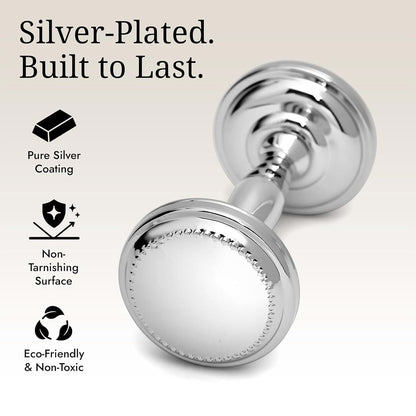 Krysaliis Silver Plated Dumbbell Rattle (photo 4)