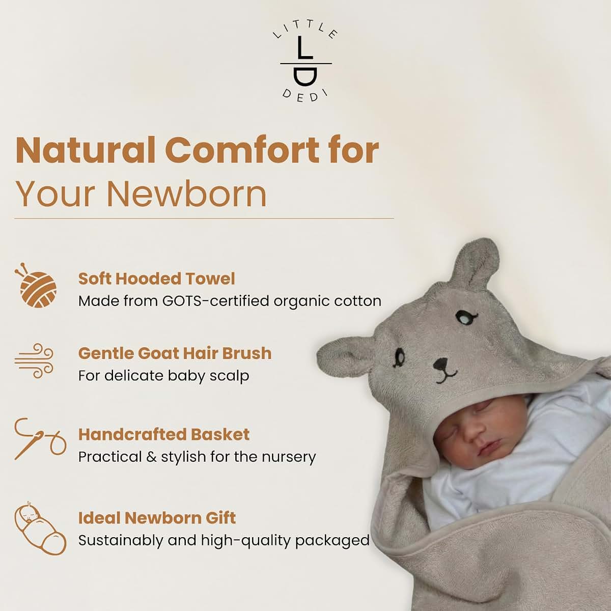 Little Dedi 3-Piece Newborn Bath Essentials Set