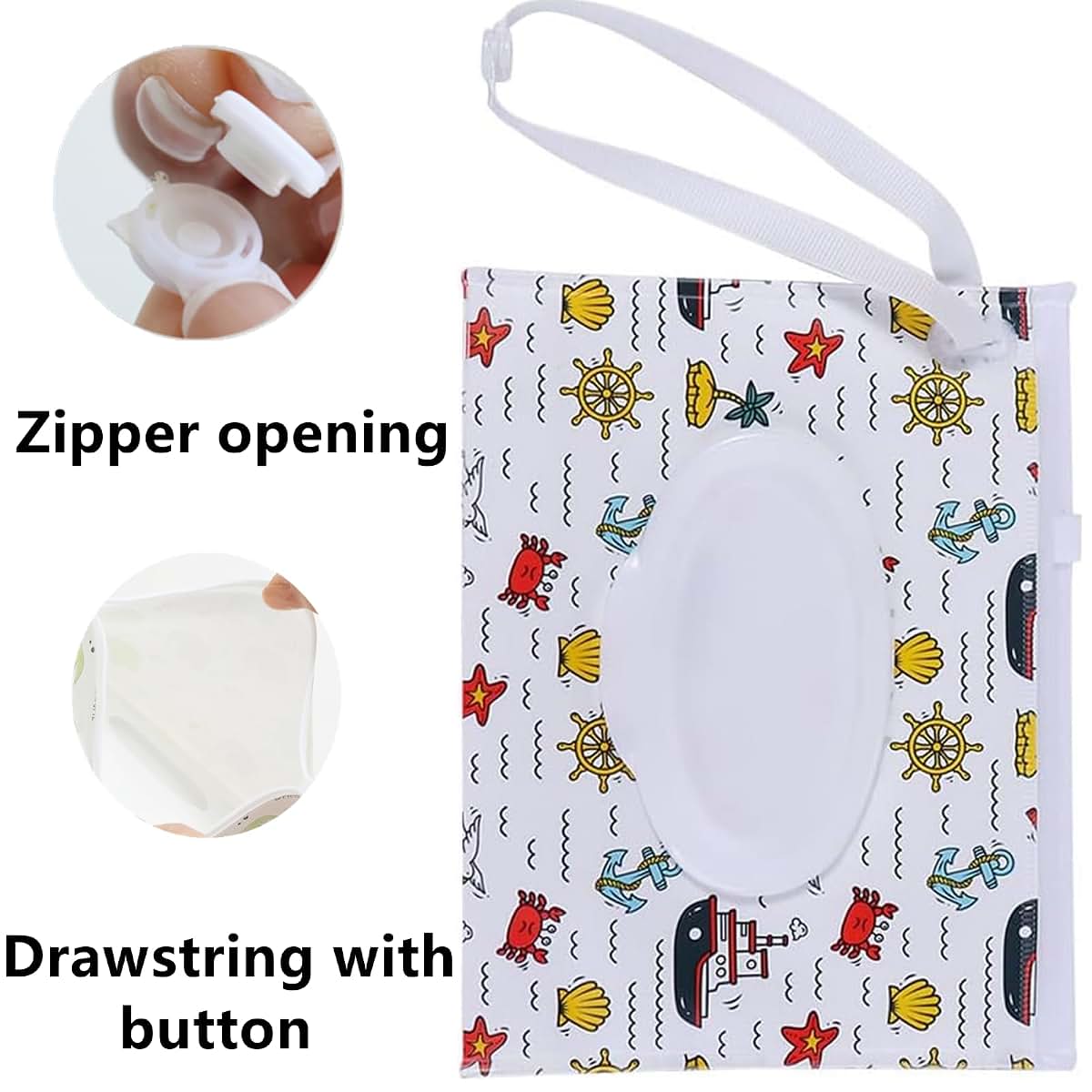 BabyOneStop Travel Wipes Case - Reusable Wet Wipe Dispenser