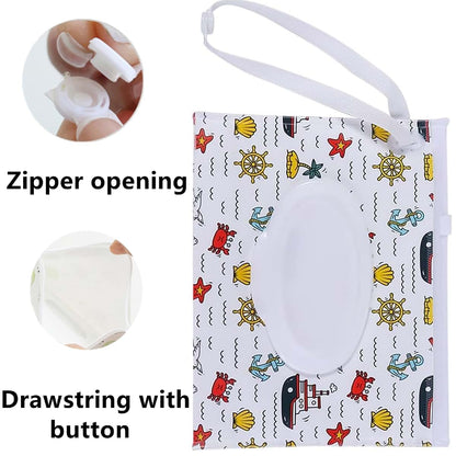BabyOneStop Travel Wipes Case - Reusable Wet Wipe Dispenser