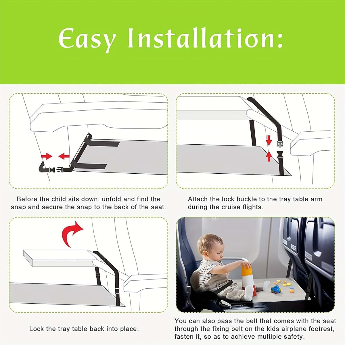 Yallmie Toddler Airplane Bed And Travel Seat Extender In Gray (photo 3)