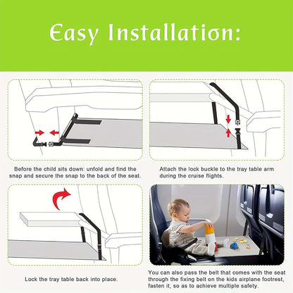 Yallmie Toddler Airplane Bed And Travel Seat Extender In Gray (photo 3)