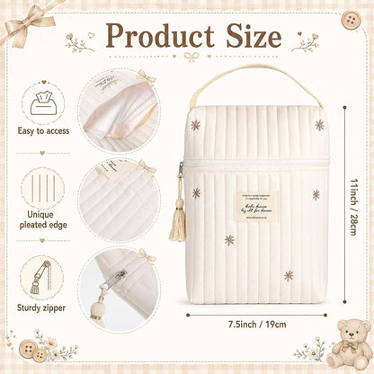 Susade Quilted Diaper Bag Pouch With Handle For Travel (photo 2)
