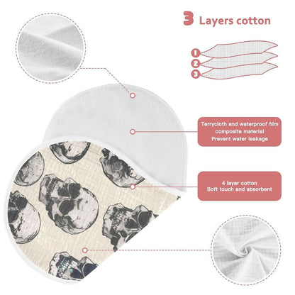 GOODOLD Skull Pattern Muslin Baby Burp Cloths