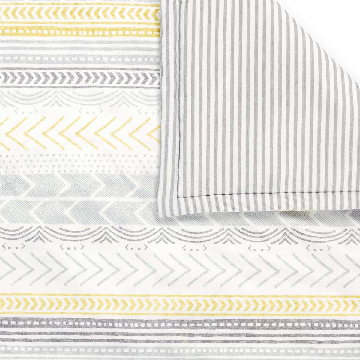 Lush Decor Baby Hygge Geo Reversible Oversized Blanket, 50 X 36, Yellow