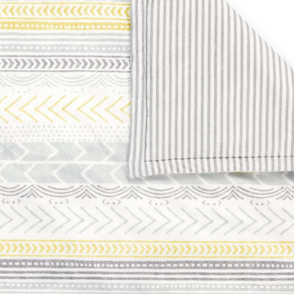 Lush Decor Baby Hygge Geo Reversible Oversized Blanket, 50 X 36, Yellow