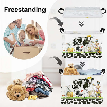Stars of Dream Farm Animals Storage Basket, Collapsible, 36L