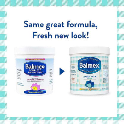 Balmex Diaper Rash Cream, 16 oz Jar, 3 Pack