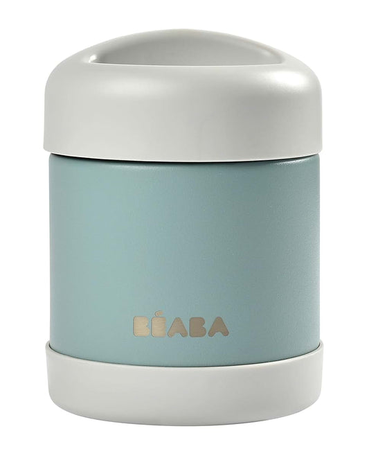 Béaba Stainless Steel Insulated Food Jar 10 Oz - Eucalyptus
