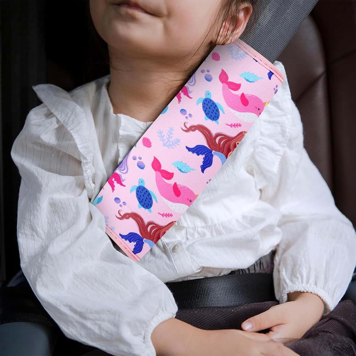 YR Seat Belt Cover For Kids, Mermaid Pattern