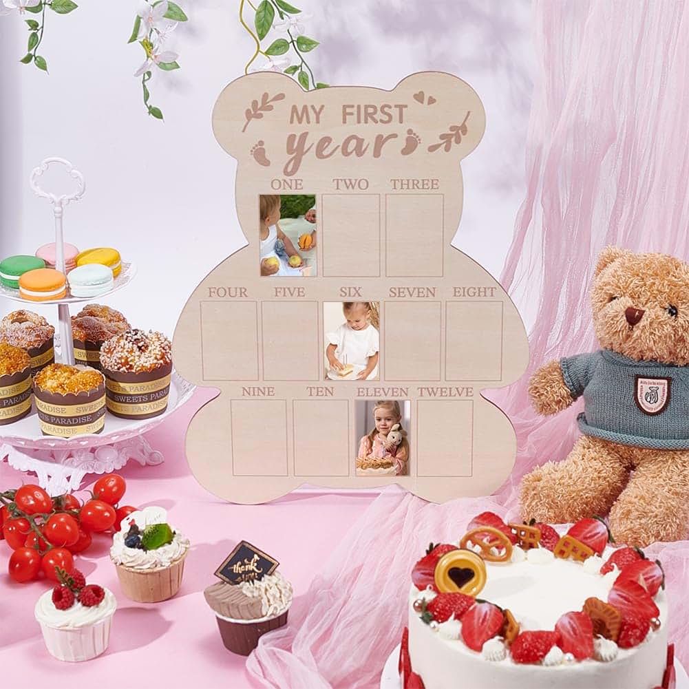 UNICRAFTALE Bear My First Year Photo Frame
