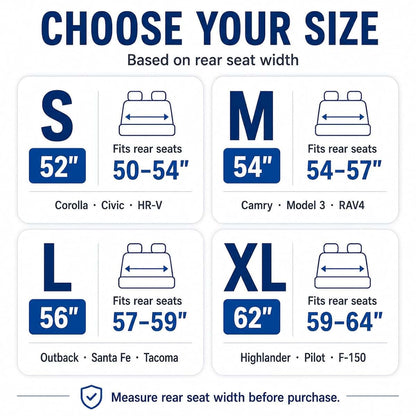 Dog Car Seat Cover Protector | Waterproof Back Seat Shield for SUVs