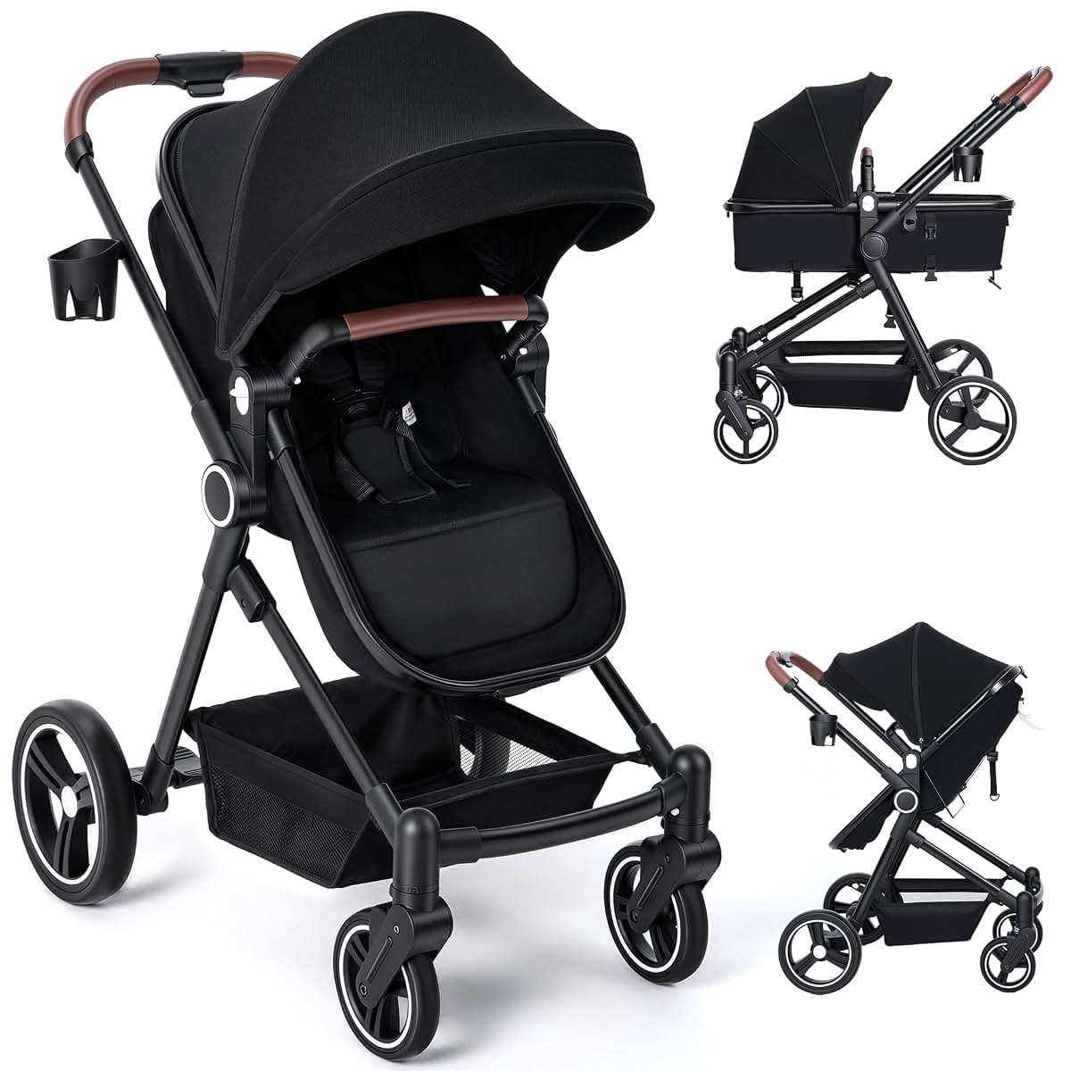 Leooy Convertible Stroller for Newborn and Toddler Use