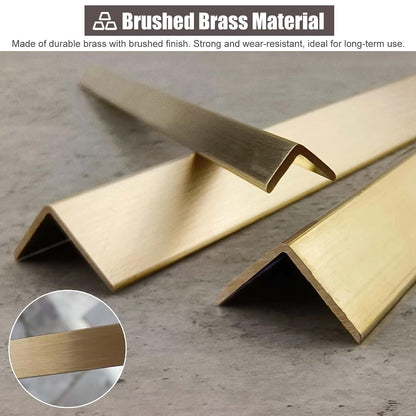 Zzpdnjt Brushed Brass Stair Nosing Edge Trim For Furniture And Wall Protection (photo 4)