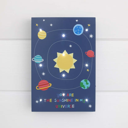 NoJo Solar System LED Lighted Wall Art, 8x12 Inch