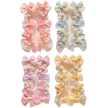 Nidone Baby Girl Hair Clips With Pearl Bead And Flower Designs, 40 Piece Set