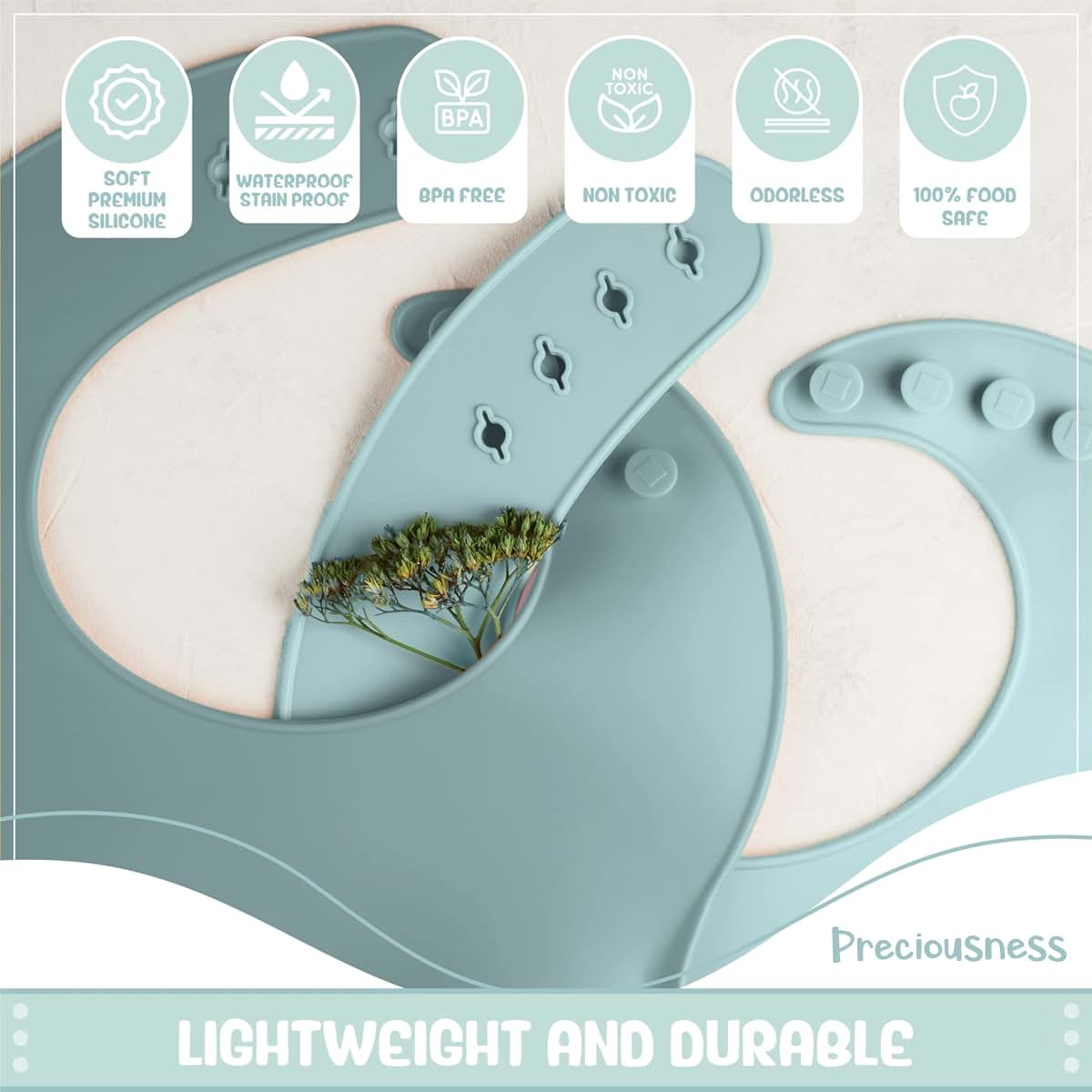 Baby Bib for Mealtime Messes and Easy Cleanup