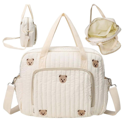Comebachome Messenger Diaper Bag In Beige With Adjustable Strap (photo 4)