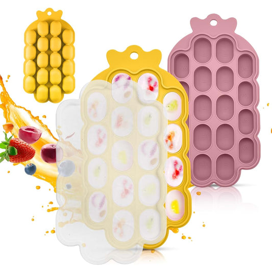 O’doe Baby Food Freezer Trays, Silicone Storage Molds With Lids