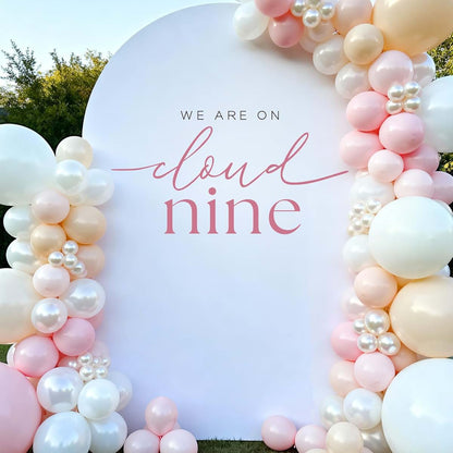 Aoemon On Cloud Nine Pink Baby Shower Wall Decal Peel and Stick