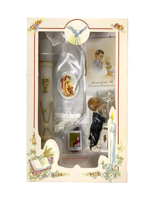 Gck Boys First Holy Communion 6-Piece Candle Gift Set