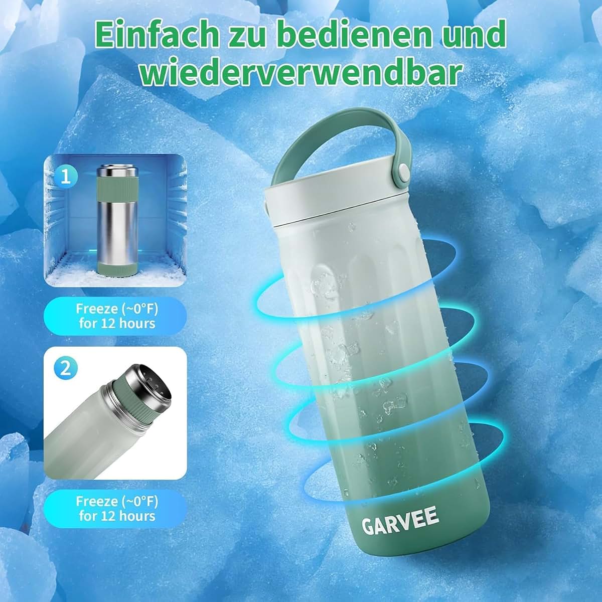 SierraSquad 20 oz Portable Breast Milk Cooler Bottle, 24H 360° Cooling (photo 3)