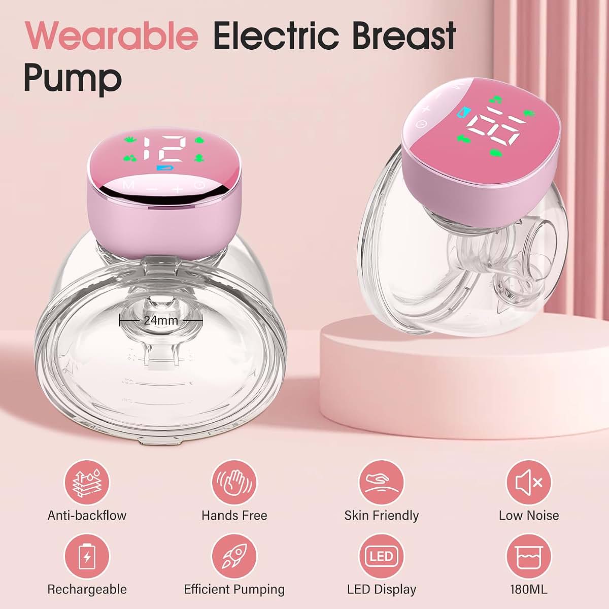 HyAdierTech Electric Breast Pump with 4 Modes & 12 Levels of Suction (photo 2)