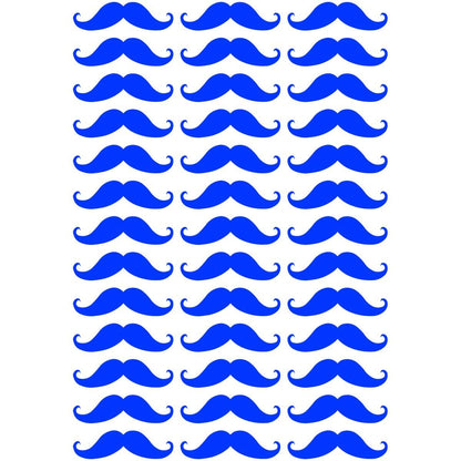 VWAQ Mustaches Wall Decals, Peel and Stick Stickers for Kids Rooms, Pack of 39