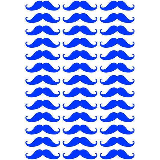 VWAQ Mustaches Wall Decals, Peel and Stick Stickers for Kids Rooms, Pack of 39