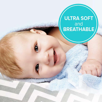 Kushies Baby Fitted Bassinet Sheet, Grey Chevron