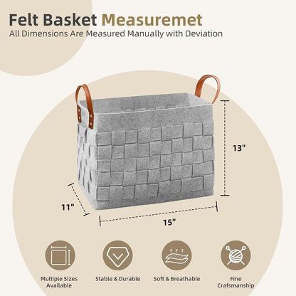 Boldmonkey Blankets Basket Light Gray Storage Bins (photo 4)