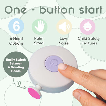 Elan Baby Electric Nail Trimmer With 6 Grinding Heads